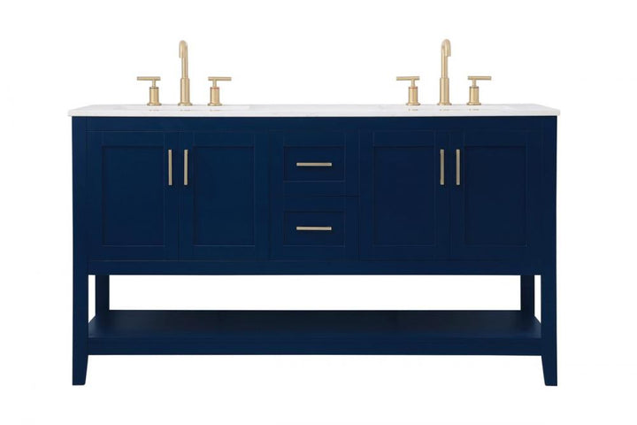 Elegant Aubrey Bathroom Vanity Bathroom Vanity Elegant 60 Blue Not Included