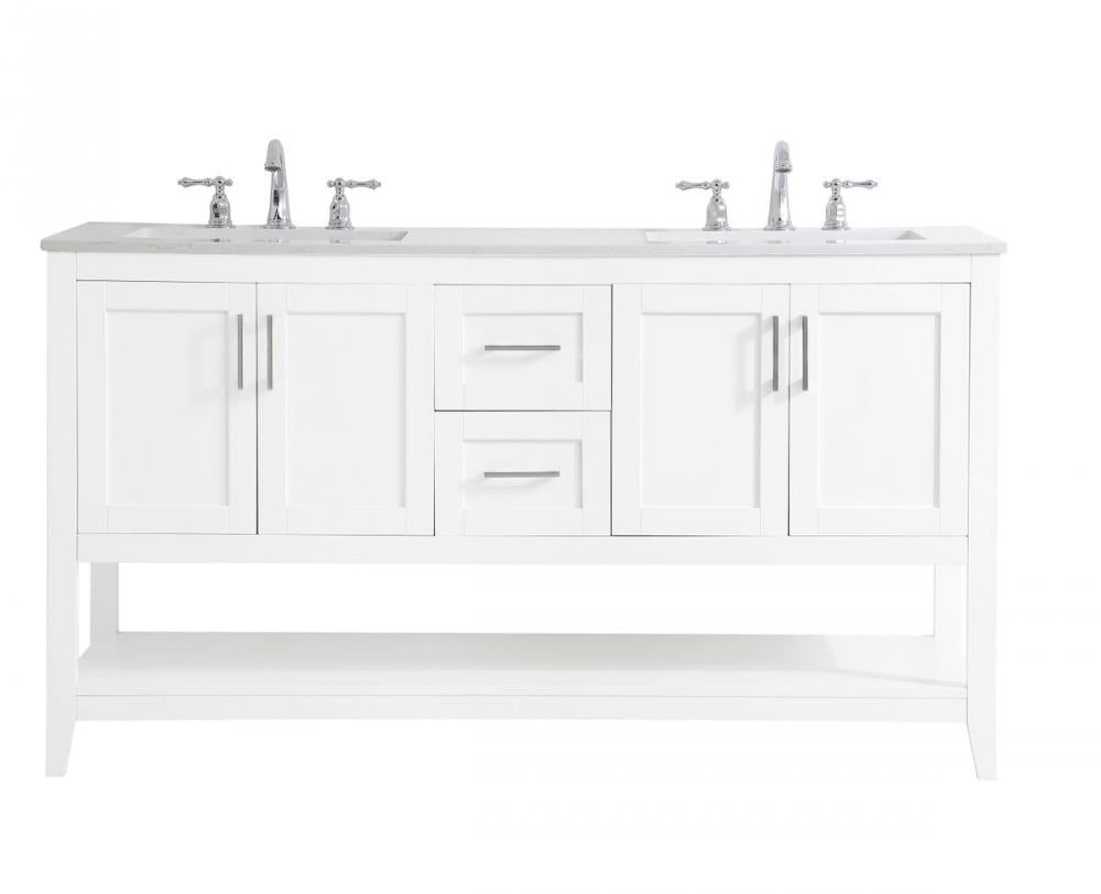 Elegant Aubrey Bathroom Vanity Bathroom Vanity Elegant 60 White Not Included