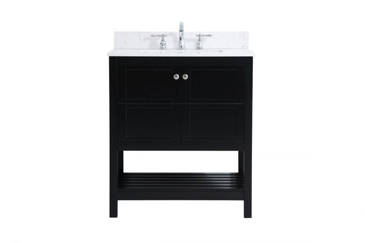 Elegant Theo Bathroom Vanity Bathroom Vanity Elegant 30 Black Included