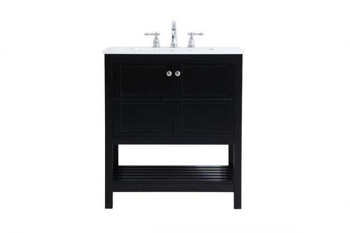 Elegant Theo Bathroom Vanity Bathroom Vanity Elegant 30 Black Not Included