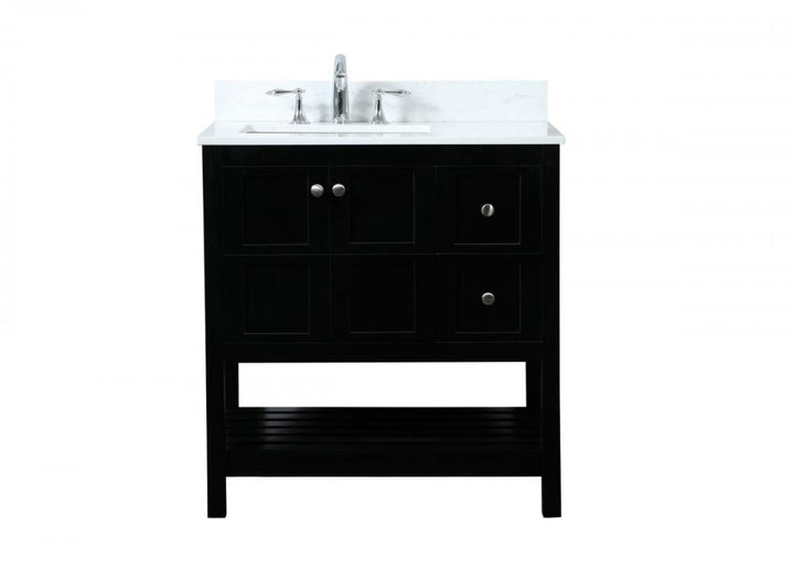 Elegant Theo Bathroom Vanity Bathroom Vanity Elegant 32 Black Included