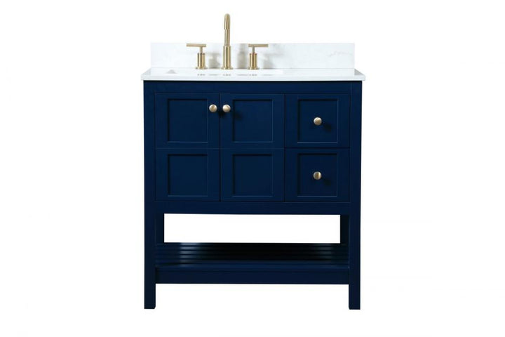 Elegant Theo Bathroom Vanity Bathroom Vanity Elegant 32 Blue Included