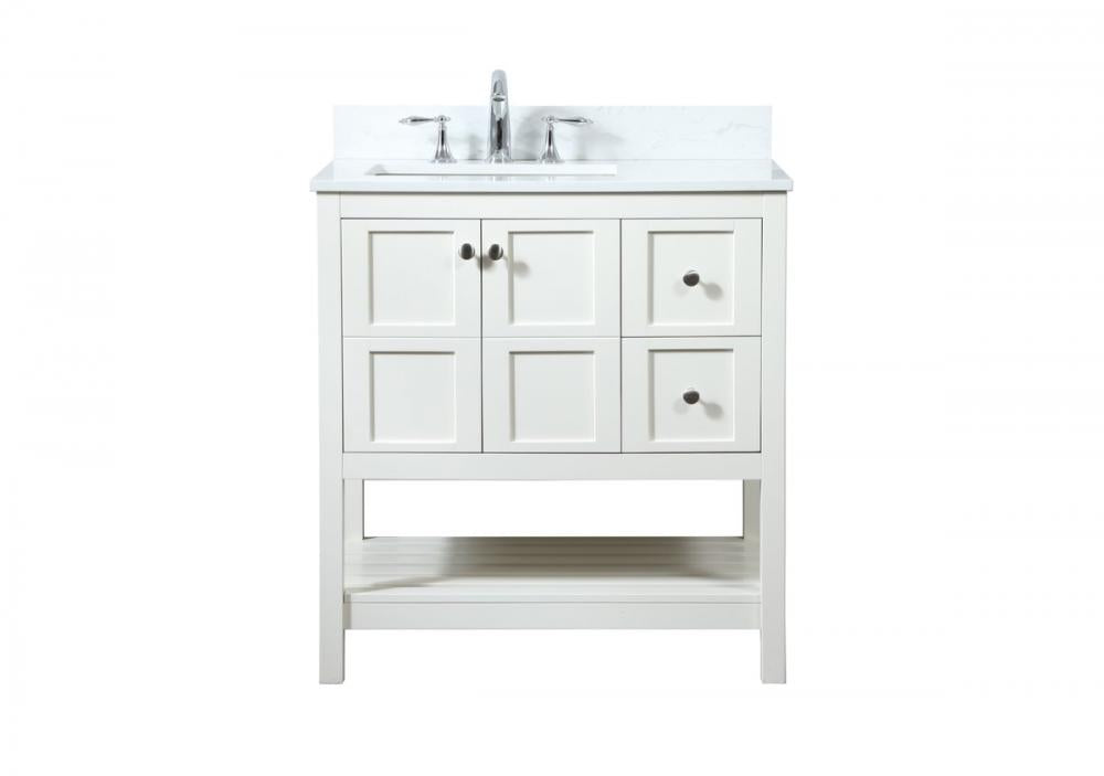 Elegant Theo Bathroom Vanity Bathroom Vanity Elegant 32 White Included