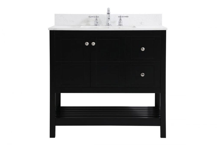 Elegant Theo Bathroom Vanity Bathroom Vanity Elegant 36 Black Included