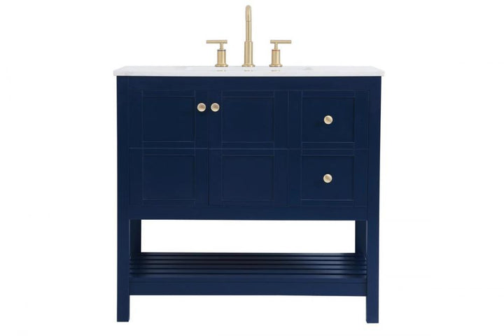 Elegant Theo Bathroom Vanity Bathroom Vanity Elegant 36 Blue Not Included