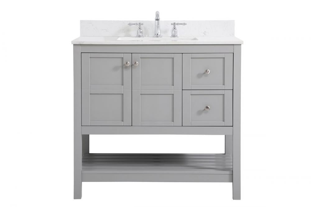 Elegant Theo Bathroom Vanity Bathroom Vanity Elegant 36 Gray Included