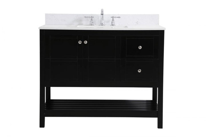 Elegant Theo Bathroom Vanity Bathroom Vanity Elegant 42 Black Included