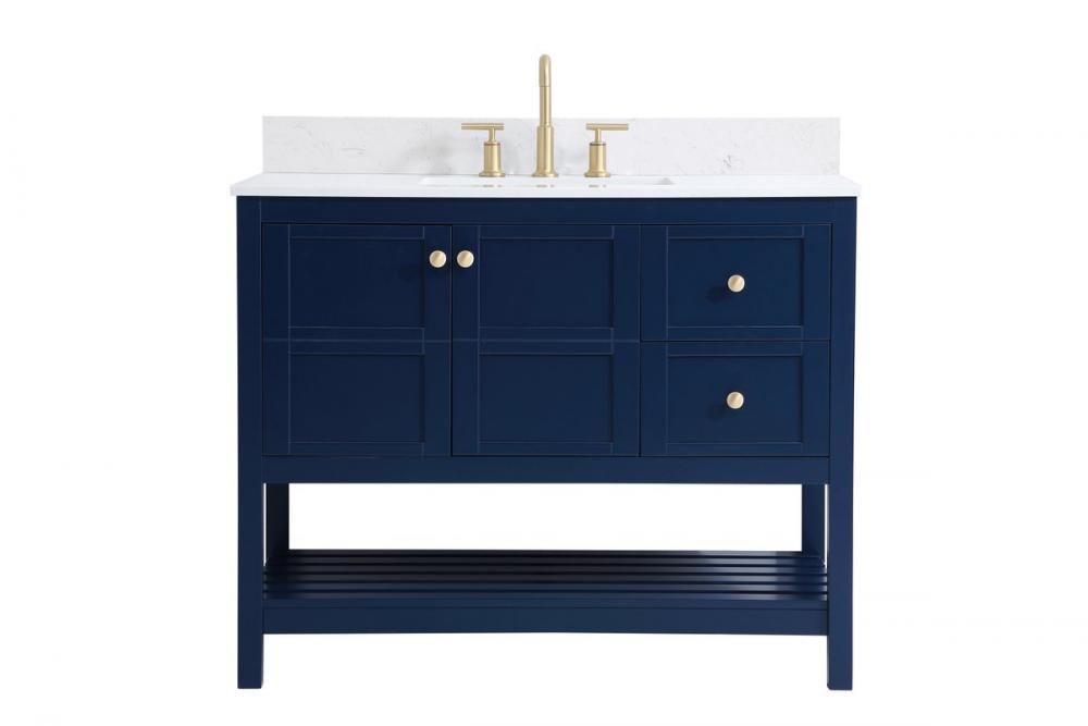 Elegant Theo Bathroom Vanity Bathroom Vanity Elegant 42 Blue Included