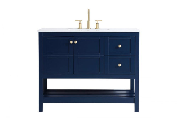 Elegant Theo Bathroom Vanity Bathroom Vanity Elegant 42 Blue Not Included