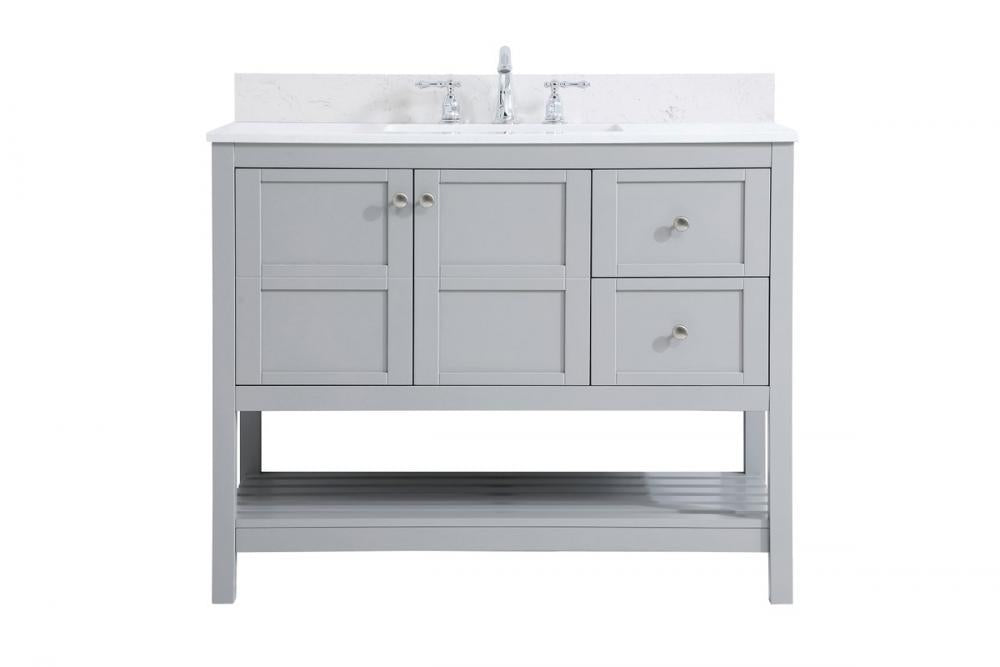 Elegant Theo Bathroom Vanity Bathroom Vanity Elegant 42 Gray Included