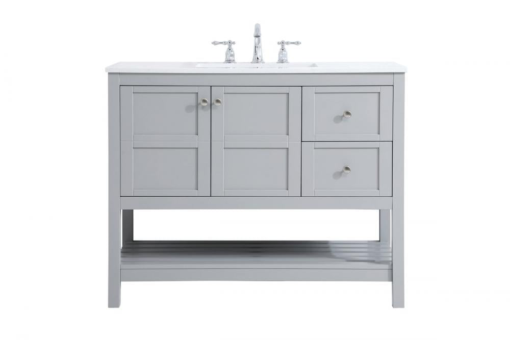 Elegant Theo Bathroom Vanity Bathroom Vanity Elegant 42 Gray Not Included