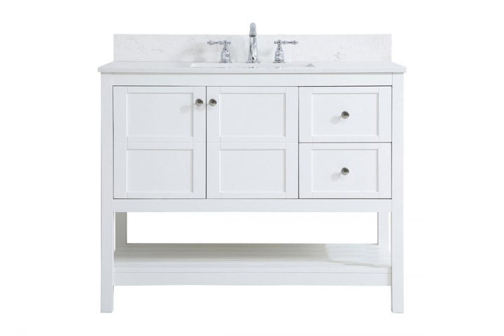 Elegant Theo Bathroom Vanity Bathroom Vanity Elegant 42 White Included