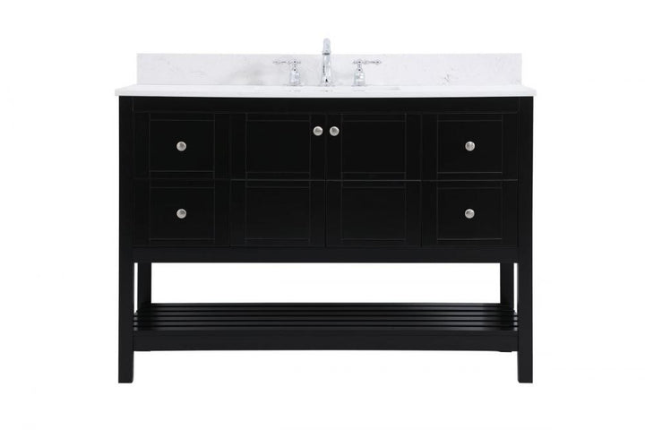 Elegant Theo Bathroom Vanity Bathroom Vanity Elegant 48 Black Included