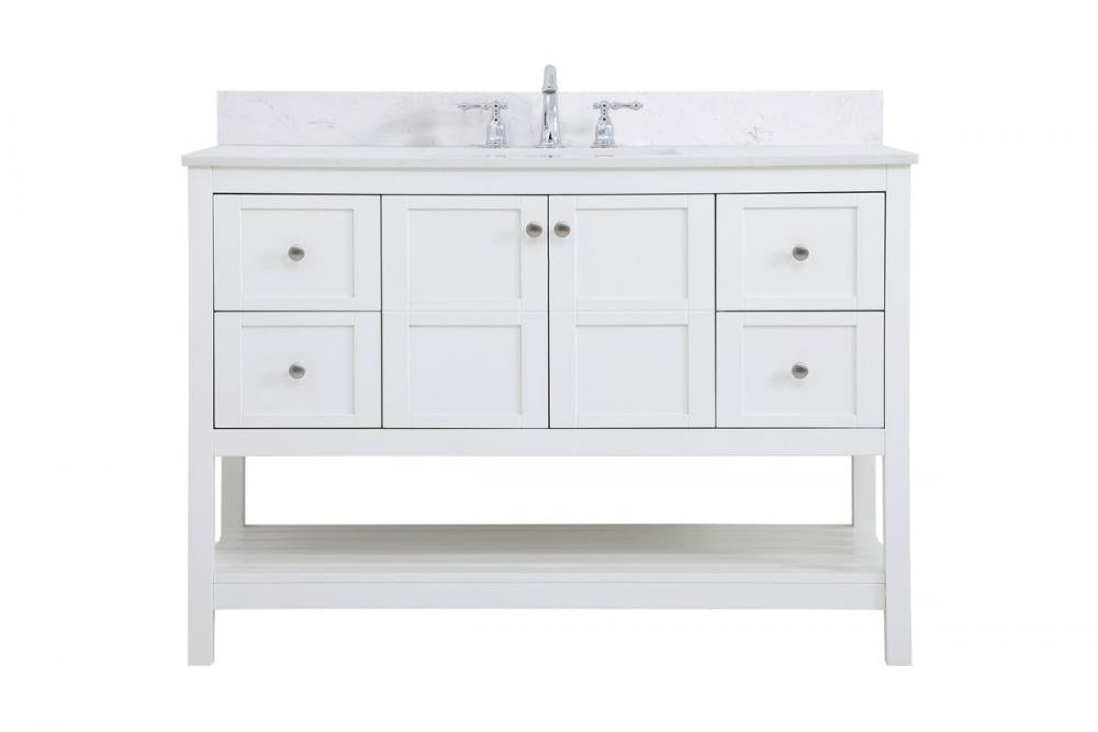 Elegant Theo Bathroom Vanity Bathroom Vanity Elegant 48 White Included