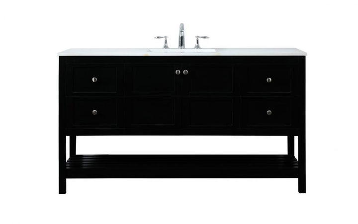 Elegant Theo Bathroom Vanity Bathroom Vanity Elegant 60 Black Not Included