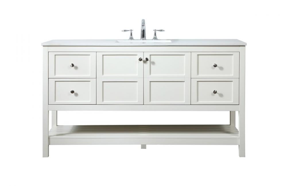 Elegant Theo Bathroom Vanity Bathroom Vanity Elegant 60 White Not Included