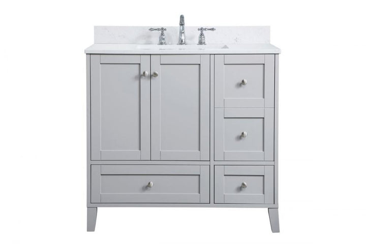 Elegant Sommerville Bathroom Vanity Bathroom Vanity Elegant 36 Gray Included