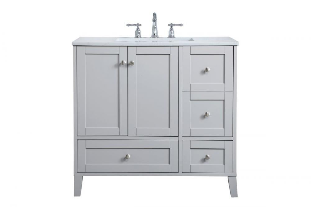 Elegant Sommerville Bathroom Vanity Bathroom Vanity Elegant 36 Gray Not Included