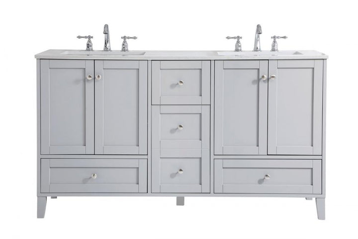 Elegant Sommerville Bathroom Vanity Bathroom Vanity Elegant 60 Gray Not Included