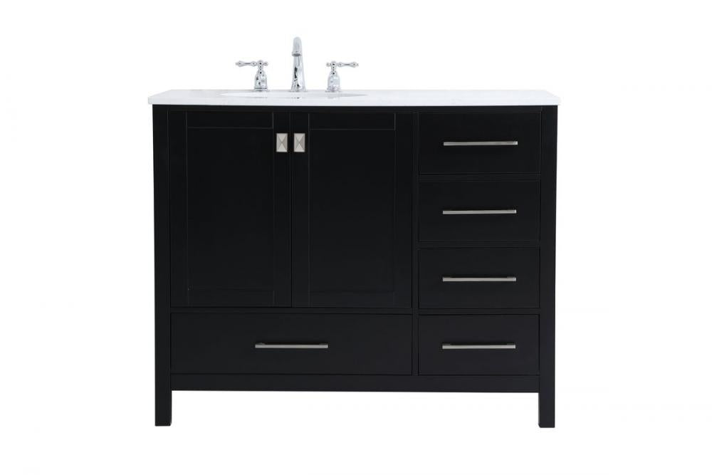 Elegant Irene Bathroom Vanity Bathroom Vanity Elegant 42 Black Not Included