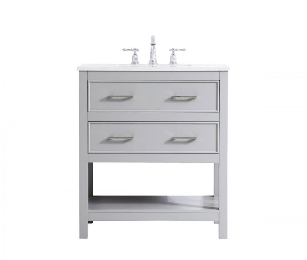 Elegant Sinclaire Bathroom Vanity Bathroom Vanity Elegant 30 Gray Not Included