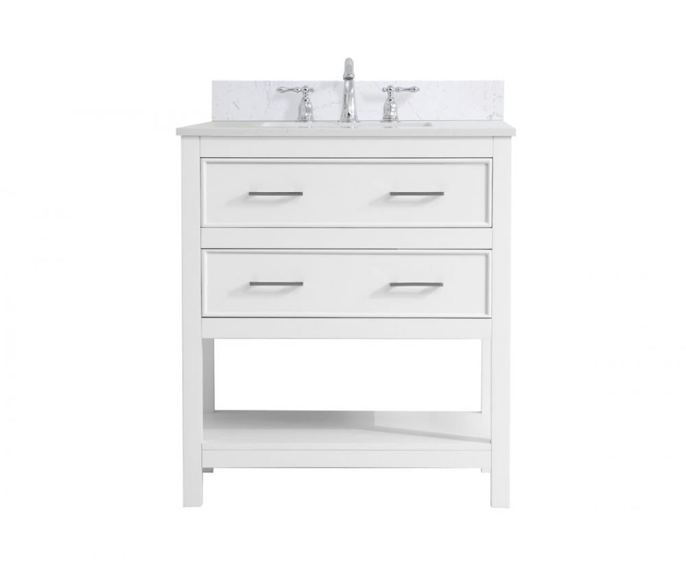 Elegant Sinclaire Bathroom Vanity Bathroom Vanity Elegant 30 White Included