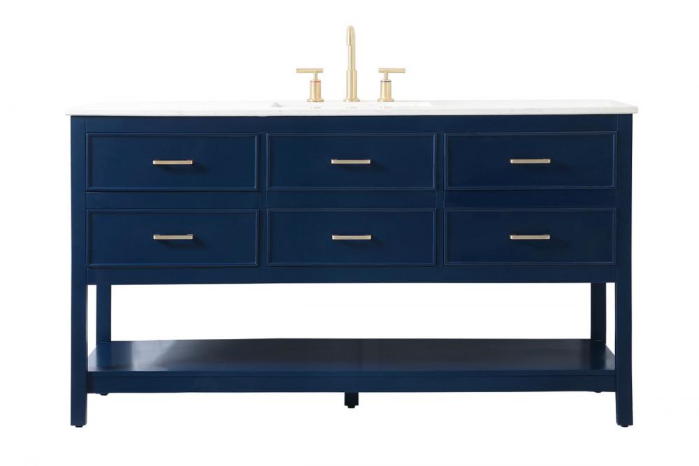 Elegant Sinclaire Bathroom Vanity Bathroom Vanity Elegant 60 Blue Not Included