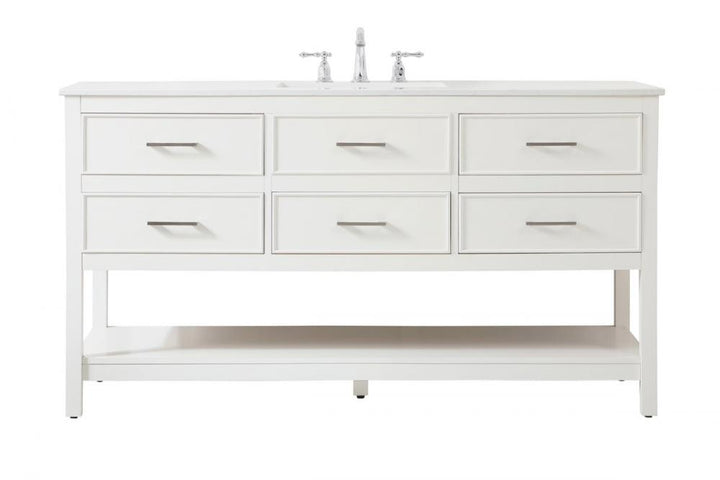 Elegant Sinclaire Bathroom Vanity Bathroom Vanity Elegant 60 White Not Included