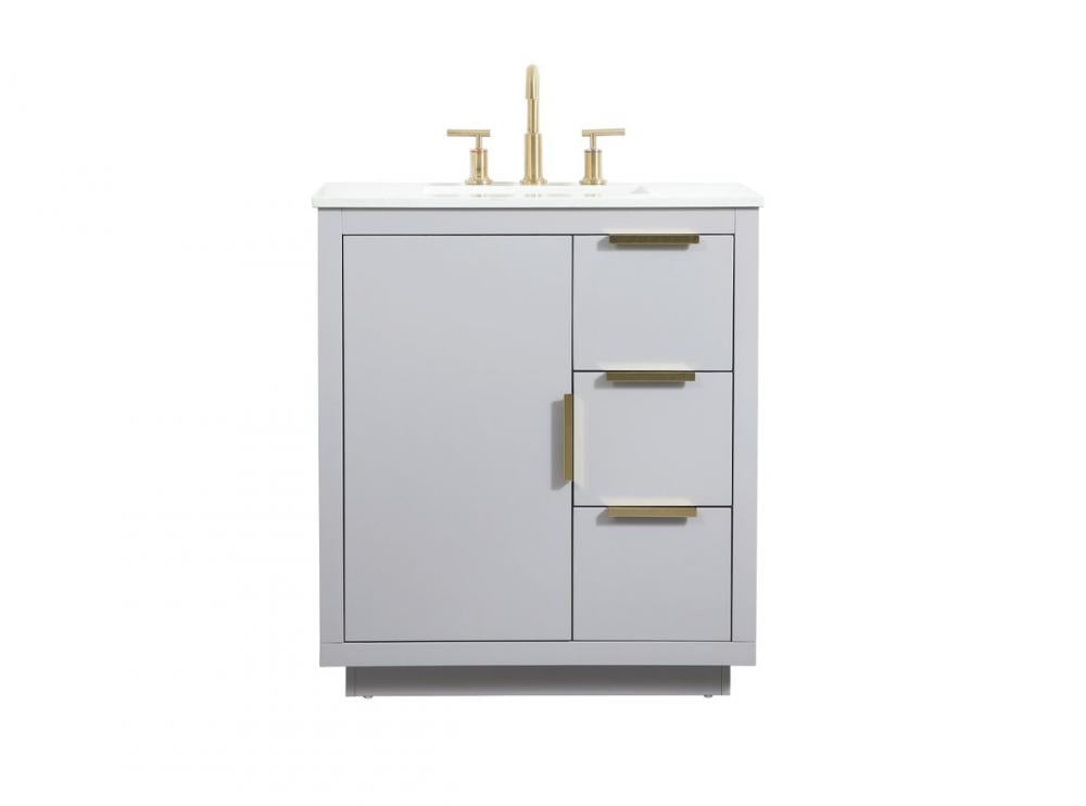 Elegant Blake Bathroom Vanity Bathroom Vanity Elegant 30 Gray Not Included