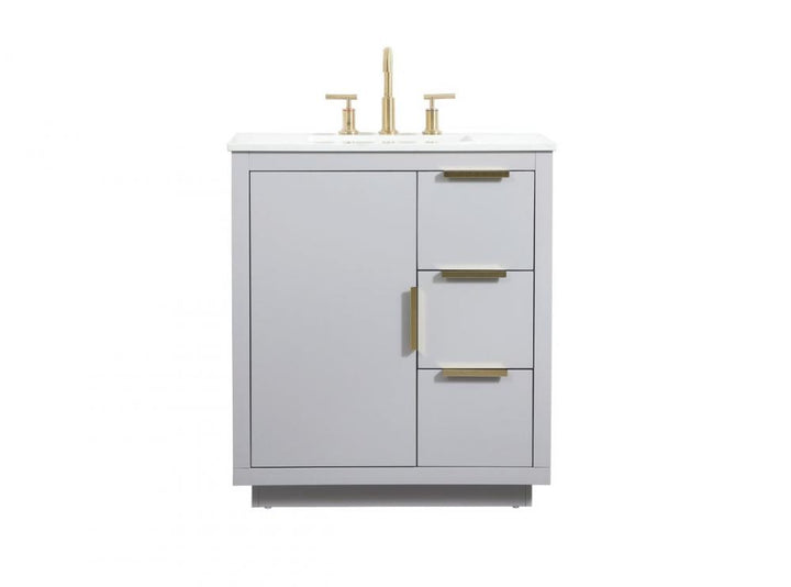 Elegant Blake Bathroom Vanity Bathroom Vanity Elegant 30 Gray Not Included