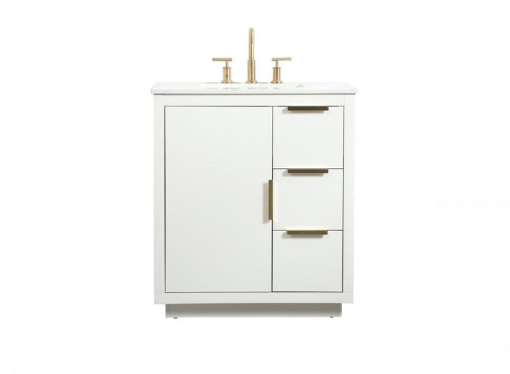 Elegant Blake Bathroom Vanity Bathroom Vanity Elegant 30 White Not Included