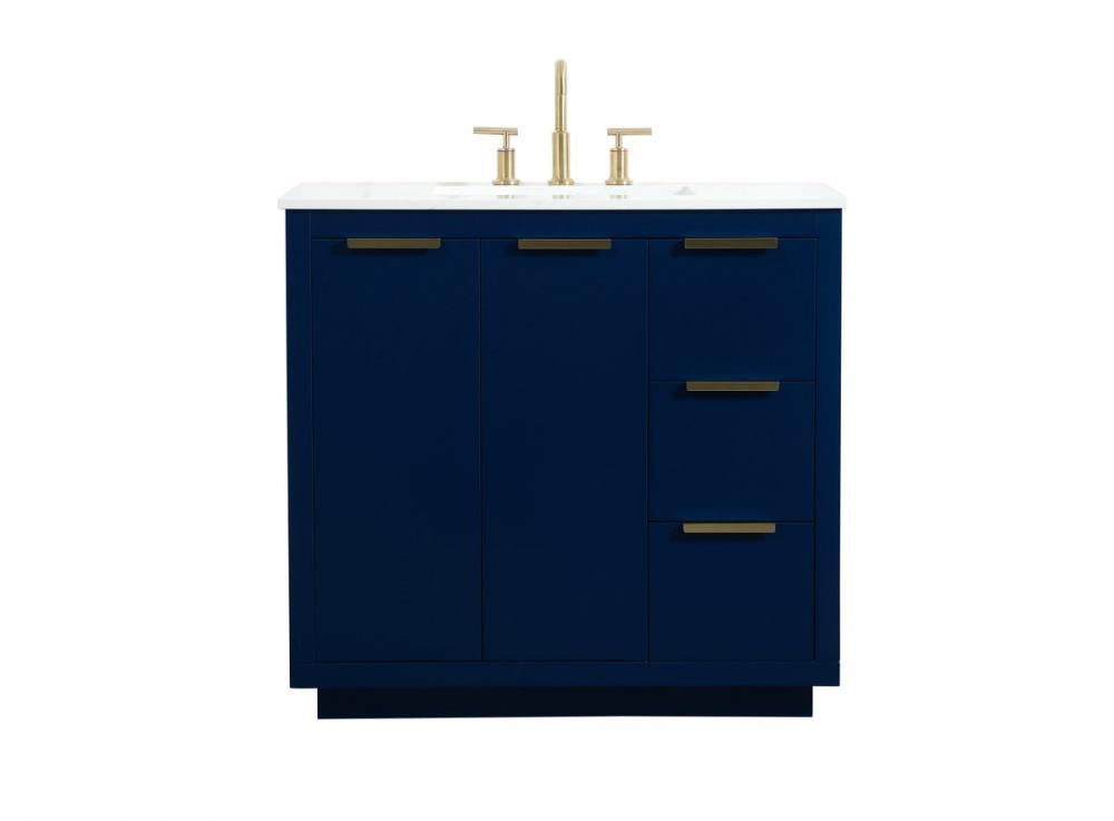 Elegant Blake Bathroom Vanity Bathroom Vanity Elegant 36 Blue Not Included