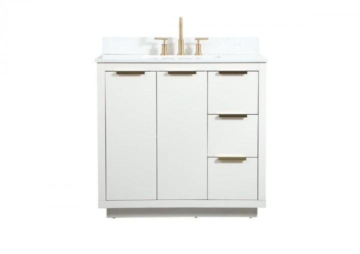 Elegant Blake Bathroom Vanity Bathroom Vanity Elegant 36 White Included