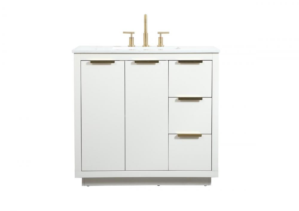 Elegant Blake Bathroom Vanity Bathroom Vanity Elegant 36 White Not Included