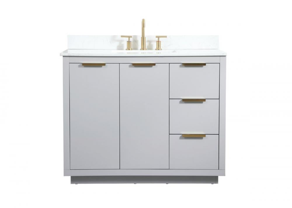 Elegant Blake Bathroom Vanity Bathroom Vanity Elegant 42 Gray Included