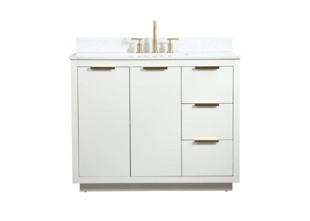 Elegant Blake Bathroom Vanity Bathroom Vanity Elegant 42 White Included