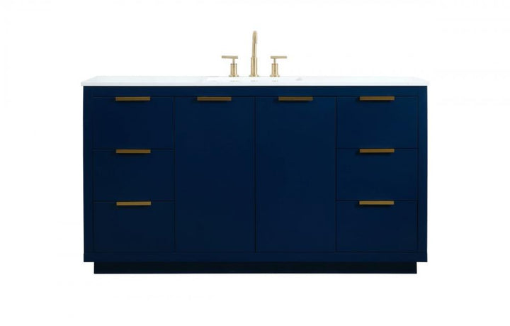 Elegant Blake Bathroom Vanity Bathroom Vanity Elegant 60 Blue Not Included