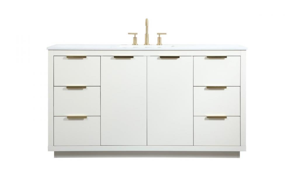 Elegant Blake Bathroom Vanity Bathroom Vanity Elegant 60 White Not Included