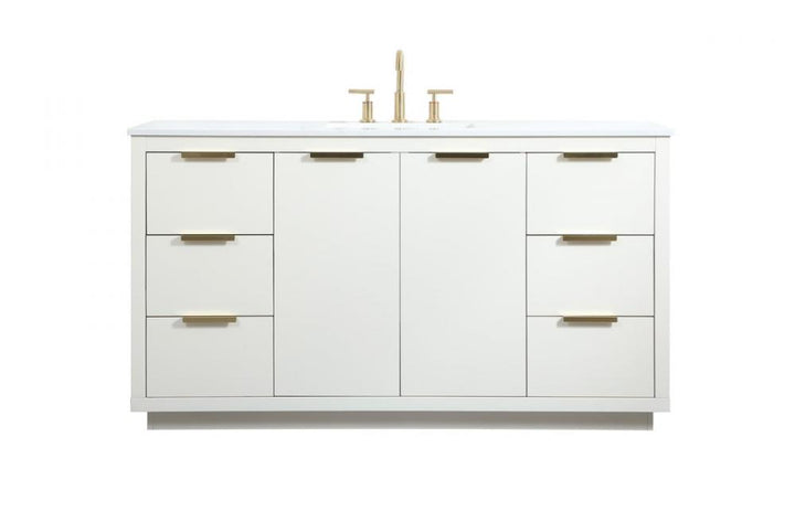 Elegant Blake Bathroom Vanity Bathroom Vanity Elegant 60 White Not Included