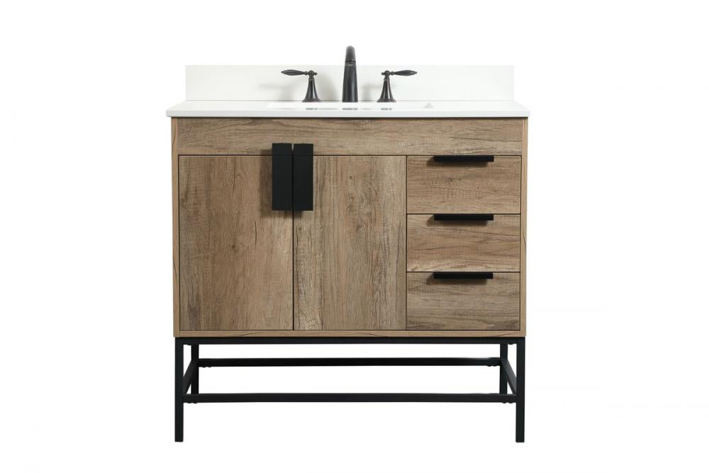 Elegant Eugene Bathroom Vanity w/ Backsplash Bathroom Vanity Elegant 36 Wood Included