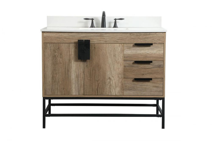 Elegant Eugene Bathroom Vanity w/ Backsplash Bathroom Vanity Elegant 42 Wood Included