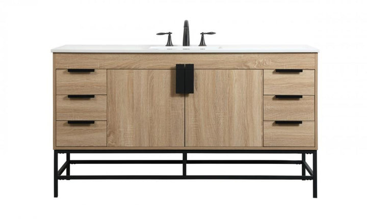 Elegant Eugene Bathroom Vanity Bathroom Vanity Elegant 60 Wood|Brown Not Included