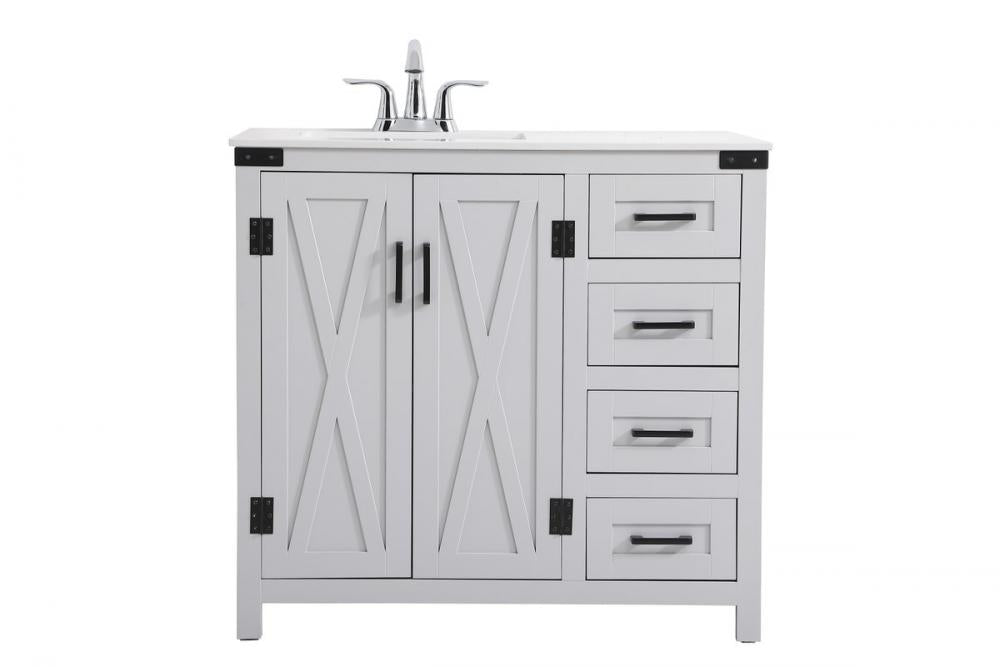 Elegant Grant Bathroom Vanity Bathroom Vanity Elegant 36 Gray Not Included