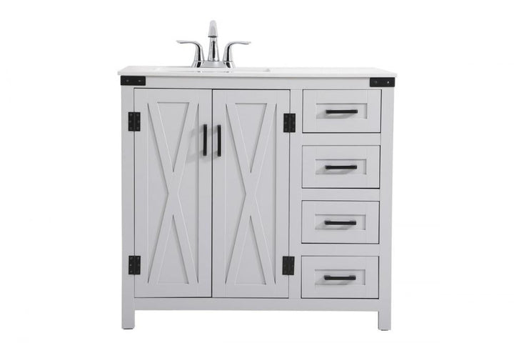 Elegant Grant Bathroom Vanity Bathroom Vanity Elegant 36 Gray Not Included