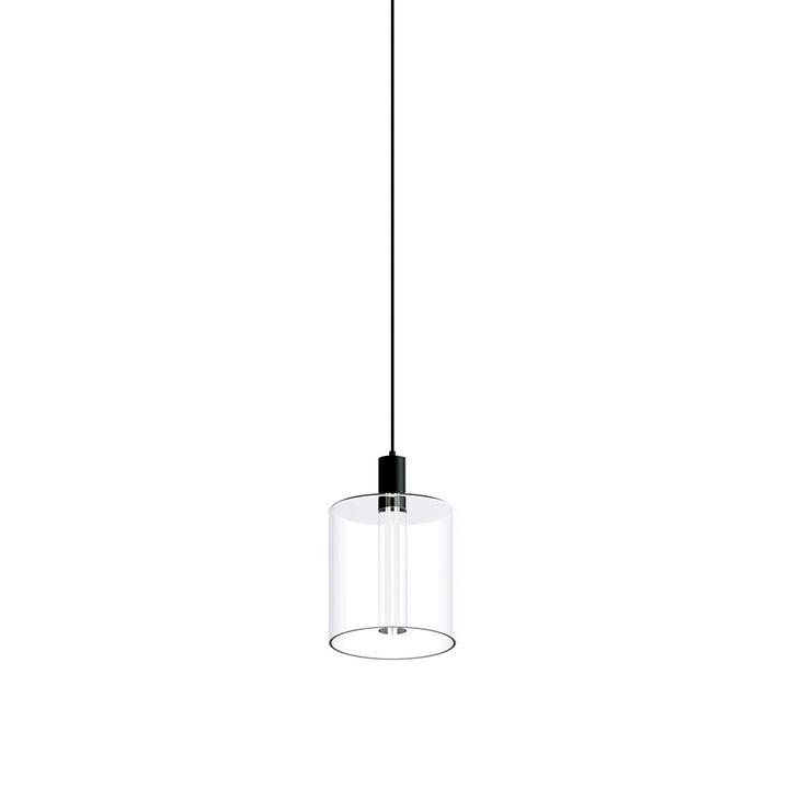 Blackjack Lighting Velo Pendant Pendants Blackjack Lighting 8" Matte Black Clear