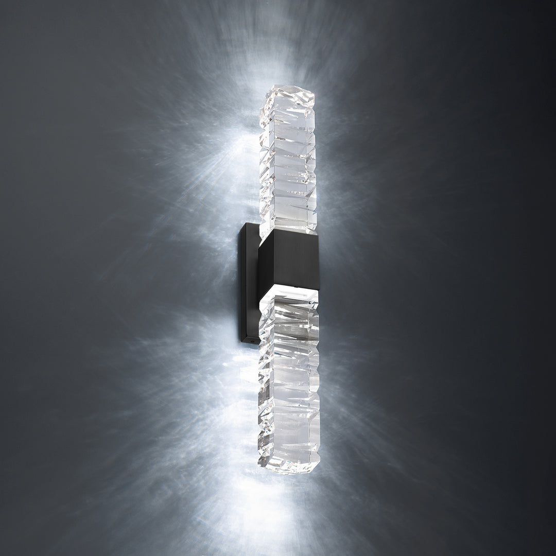Modern Forms Juliet WS-58127 Vanity Light in Black, illuminated
