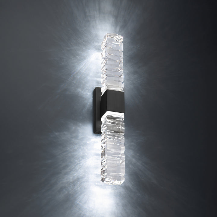 Modern Forms Juliet WS-58127 Vanity Light in Black, illuminated