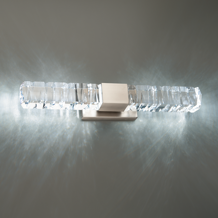 Modern Forms Juliet WS-58127 Vanity Light in Brushed Nickel, illuminated