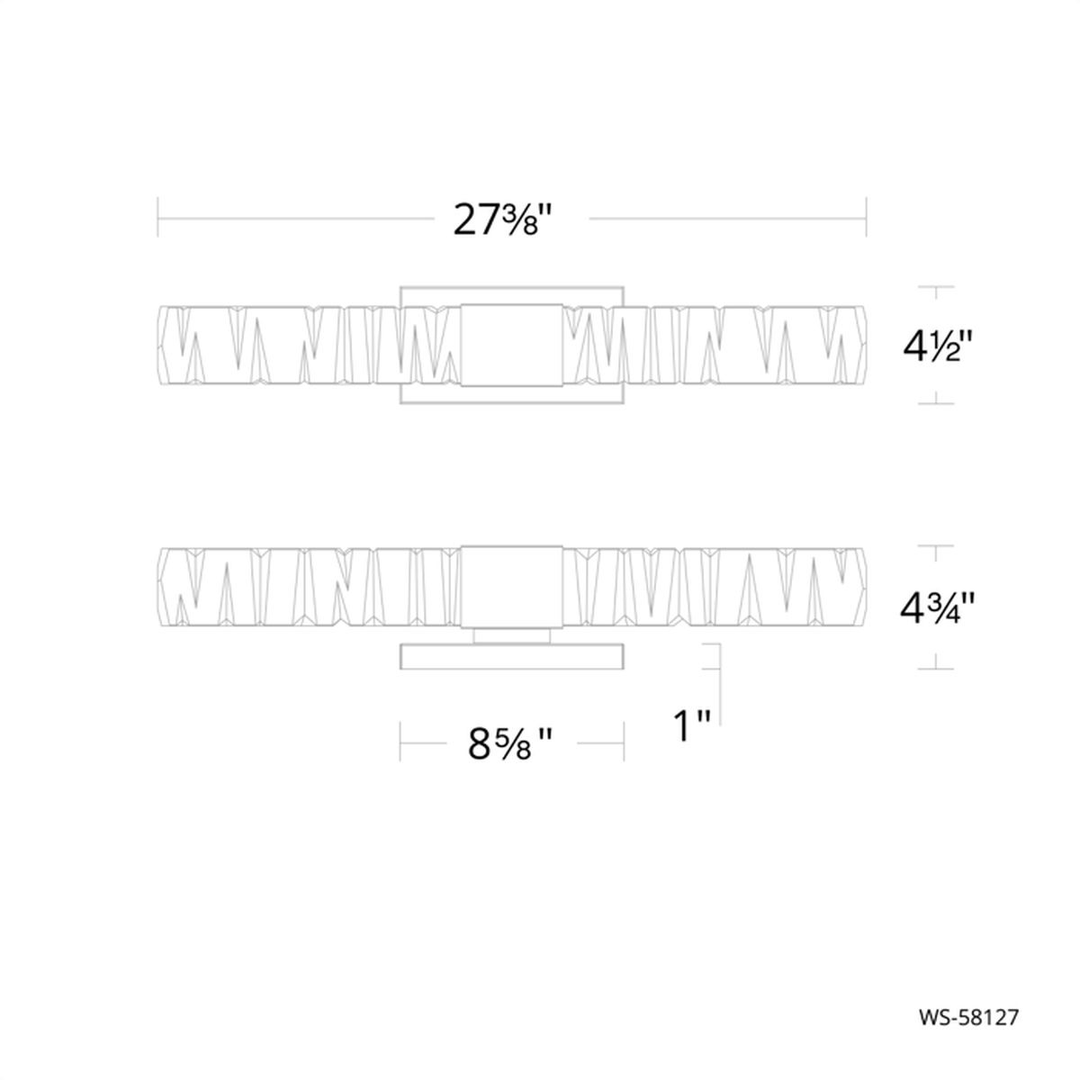 Modern Forms Juliet WS-58127 Vanity Light dimensions