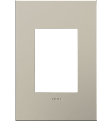 Legrand adorne Satin Nickel 1-Gang + wall plate